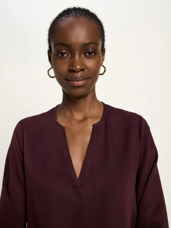 Lanius - Blouse van TENCEL - Bordeaux