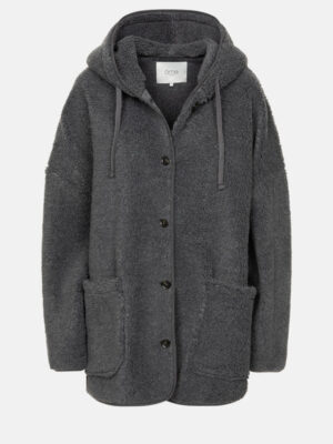 Âme Antwerp - Kenji Teddy Hoodie Jacket - Dark Grey