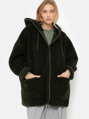 Âme Antwerp - Kenji Teddy Hoodie Jacket - Dark Green