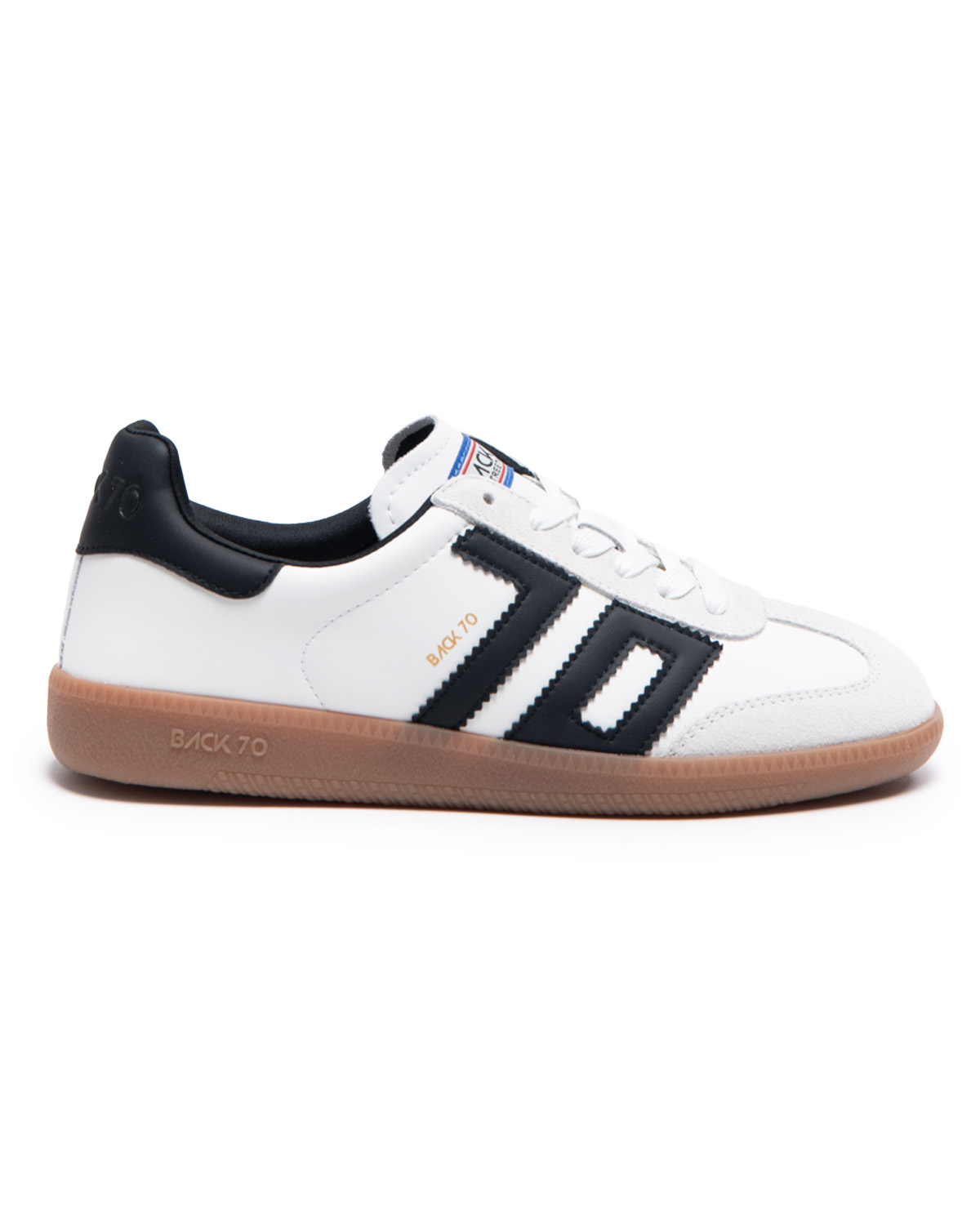 Back 70 - CLOUD White Black Leather