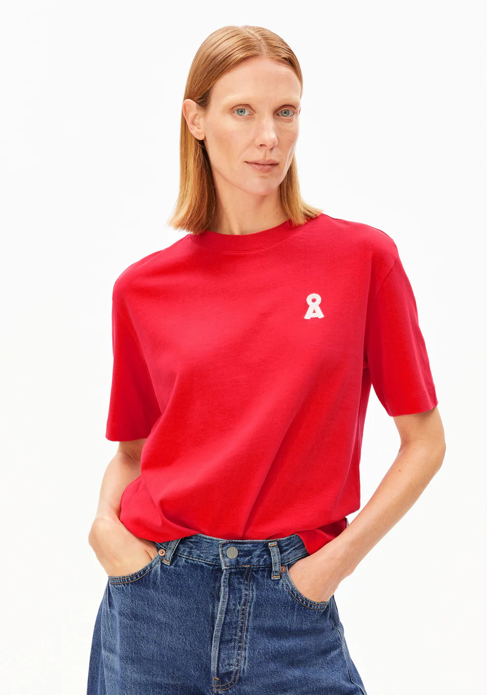 Armed Angels - T-shirt Tarjaa Iconic - Mars Red